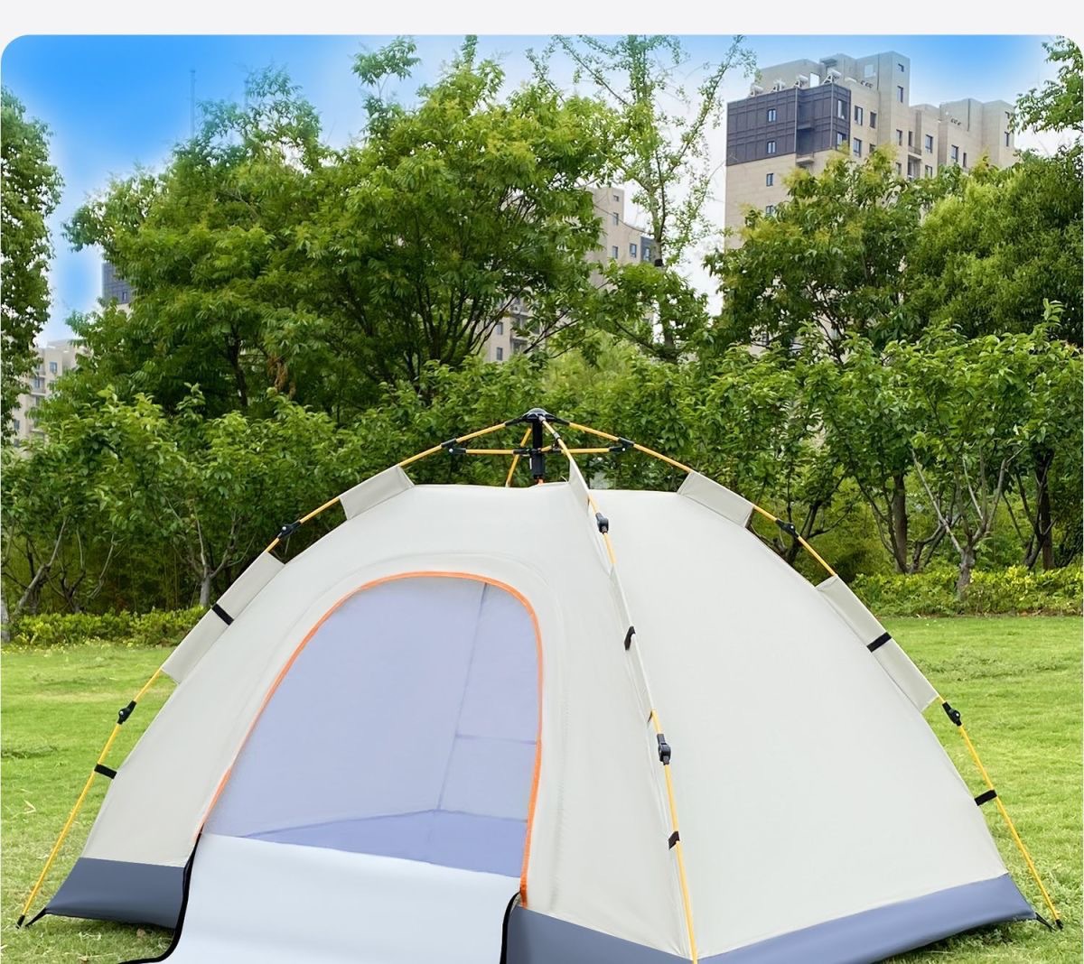 Fully Automatic Camping Tent for 3-4 People, Outdoor Thickened Windproof, Sunproof, Mosquito-Proof Tent, Ultra-Lightweight Model