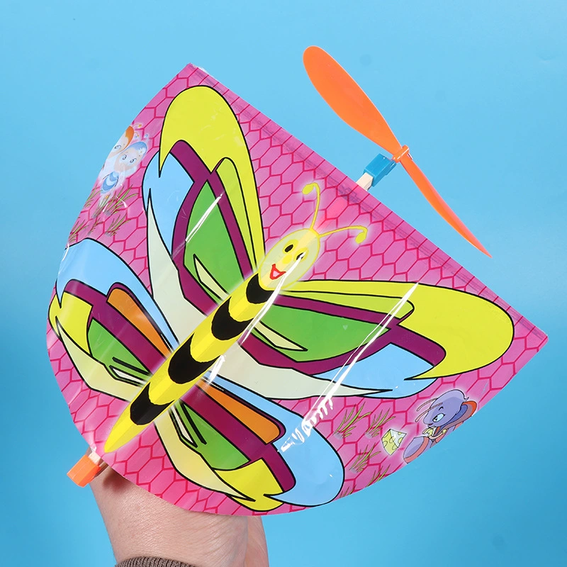 Hair rope, helicopter handmade, constructor with butterfly, airplane for elementary school students, dragonfly