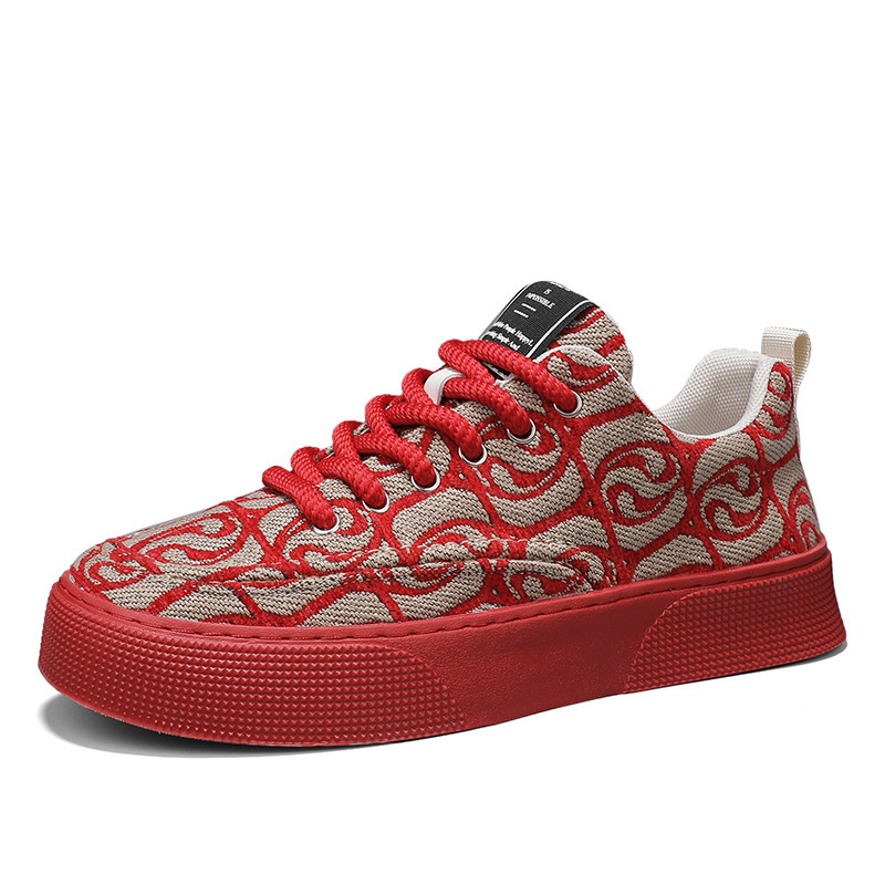 Zapatos de hombre transpirables de primavera y verano de gran tamaño nueva tendencia zapatos deportivos de todo fósforo zapatillas de deporte casuales zapatos de lona de suela suave para hombre al por mayor