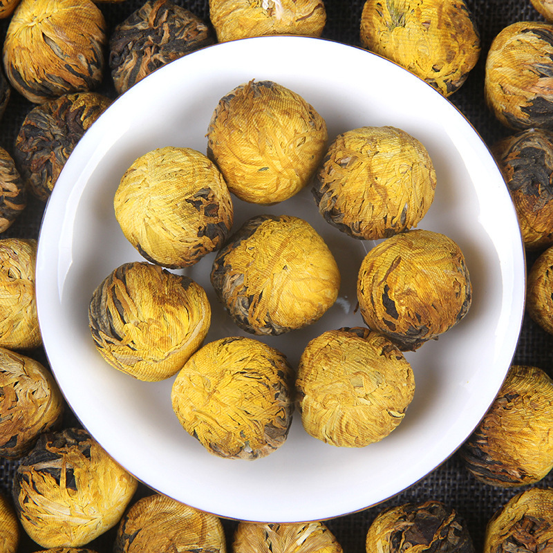 雲南鳳慶滇紅茶 手造菊珠菊紅茶 球菊金芽金絲蜜香工夫茶葉|undefined