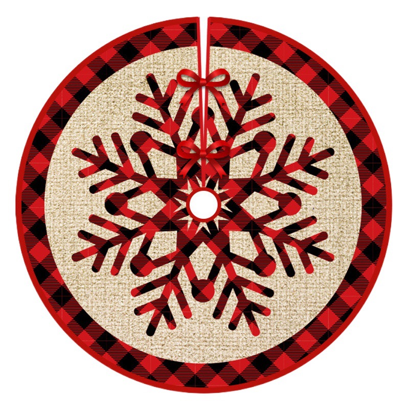 Nuevas faldales decorativas transfronterizas para árboles de Navidad, adornos navideños, adornos estampados, decoración navideña al por mayor para crear ambiente. image 1