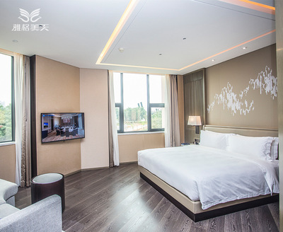 酒店客房家具定制全套酒店家具定制木质大床 床头柜桌椅定制|ms