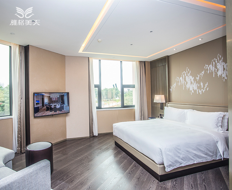 酒店客房家具定制全套酒店家具定制木质大床 床头柜桌椅定制|ms