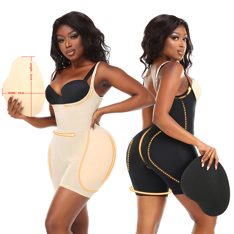 One-piece shapewear thick hip sponge pad...