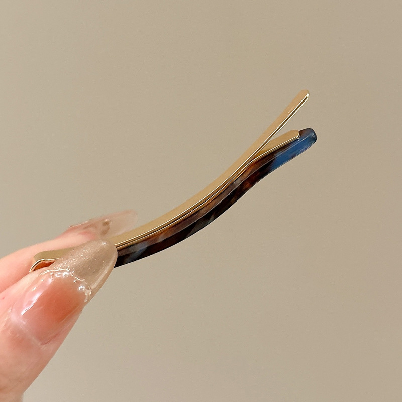 Sensación de alto nivel, pinza simple de ácido acético, pinza lateral, pinza lateral, pinza de flequillo lateral, temperamento exquisito, pinza de pico de pato, accesorios para el cabello