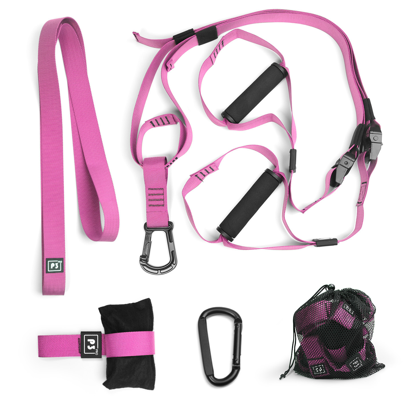 Cinturón de entrenamiento de suspensión para fitness en casa P3, equipo de fitness, cinturón de dominadas, banda de resistencia azul marino, sistema de entrenamiento de suspensión.