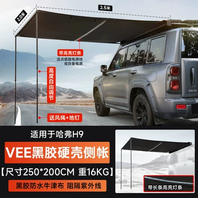 Spotlight Roof Platform Side Ladder | Roof rack - haval-h9-hard-shell-side-account-canopywith-lights-2-25m