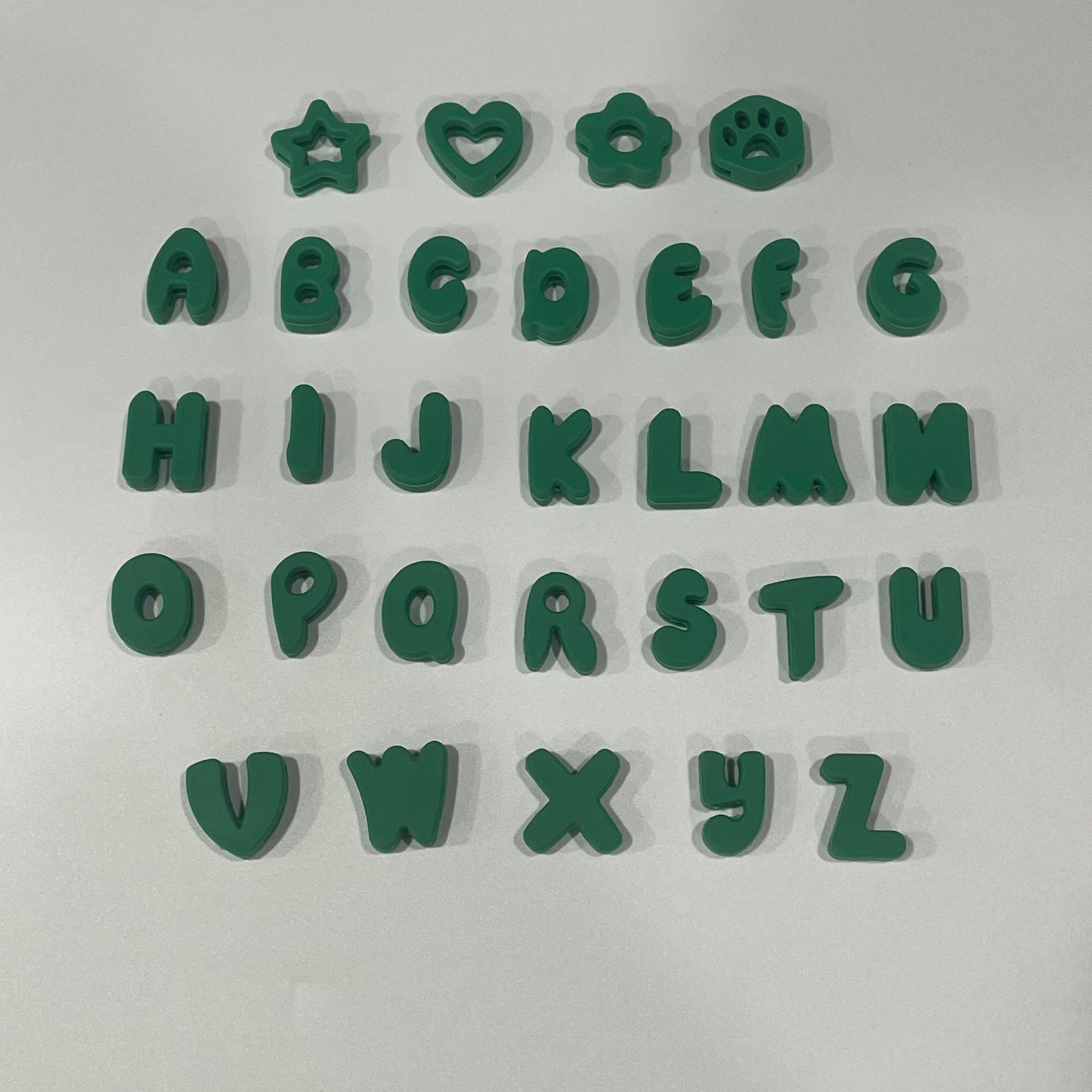 Silicone para mascotas 26 letras DIY collar anti-perro collar gato collar letras universales + amor impresión de garras mezclar image 11