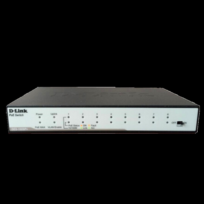 友讯D-Link DES-1009P  8个百兆PoE电口 1千兆电口 桌面式POE交换