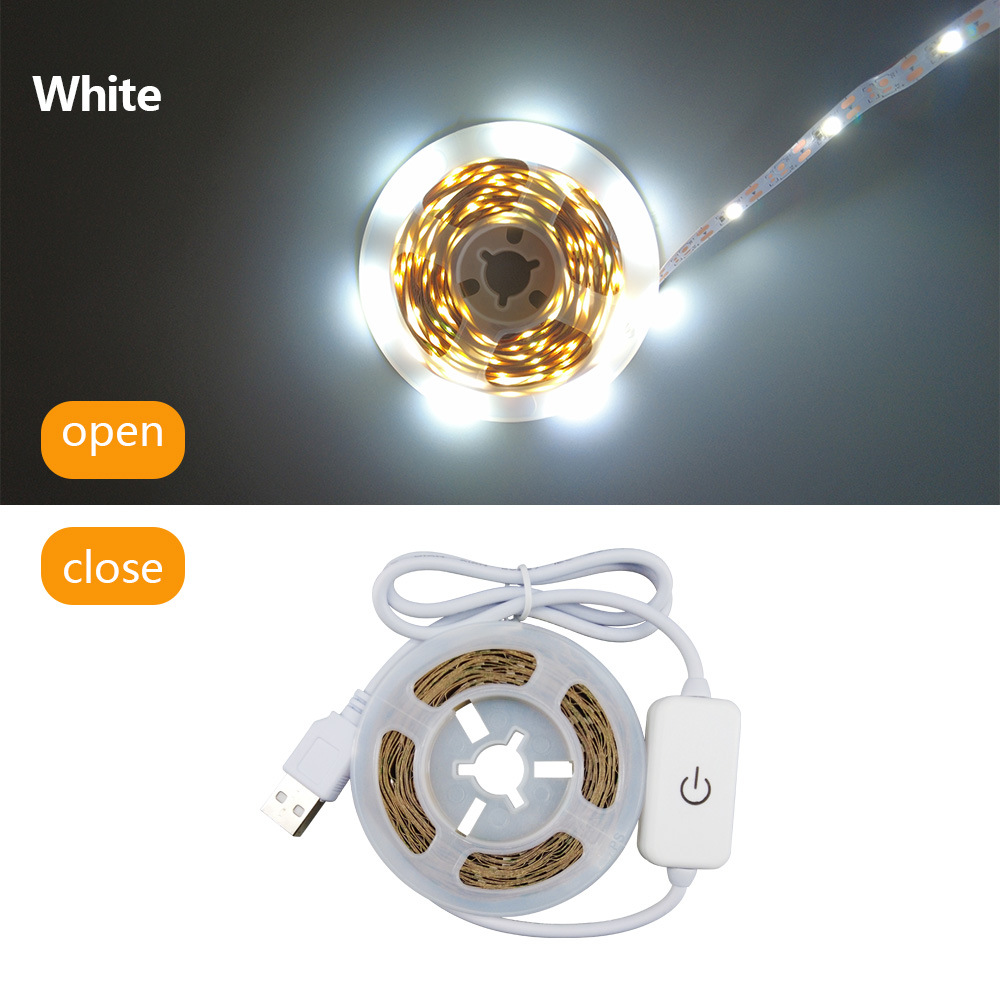 Amazon transfronteriza 5V USB inteligente sensor de escaneo manual tira de luz infrarroja tira de luz en forma de S 2835 tira de luz blanca