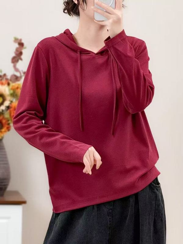 新款宽松显瘦帽衫休闲长袖打底休闲百搭连帽卫衣女|undefined