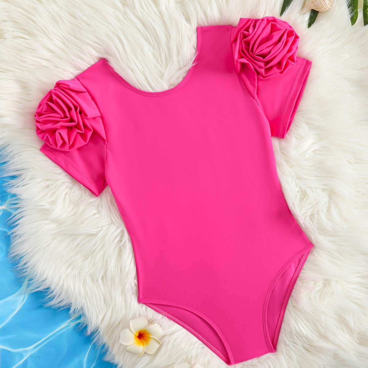 Amazon's Hottest 2026 New Girls' One-Piece Swimsuit Women's Ruffled Children's Summer Swimwear Manufacturer Wholesale