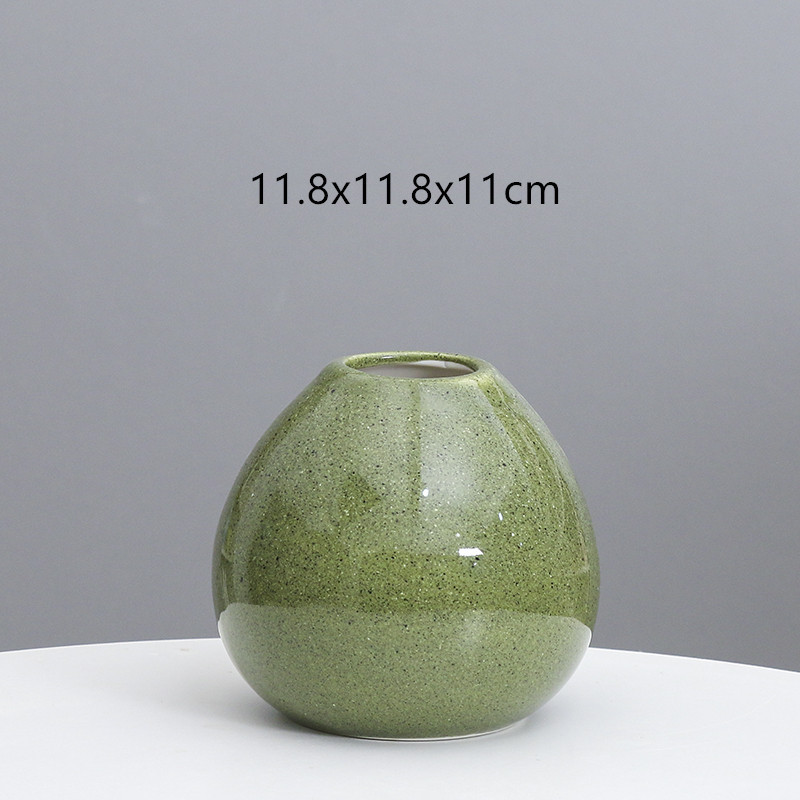 Decoración del hogar moderno arte creativo decoración azul sala de estar de escritorio de alto grado florero de cerámica transfronteriza al por mayor