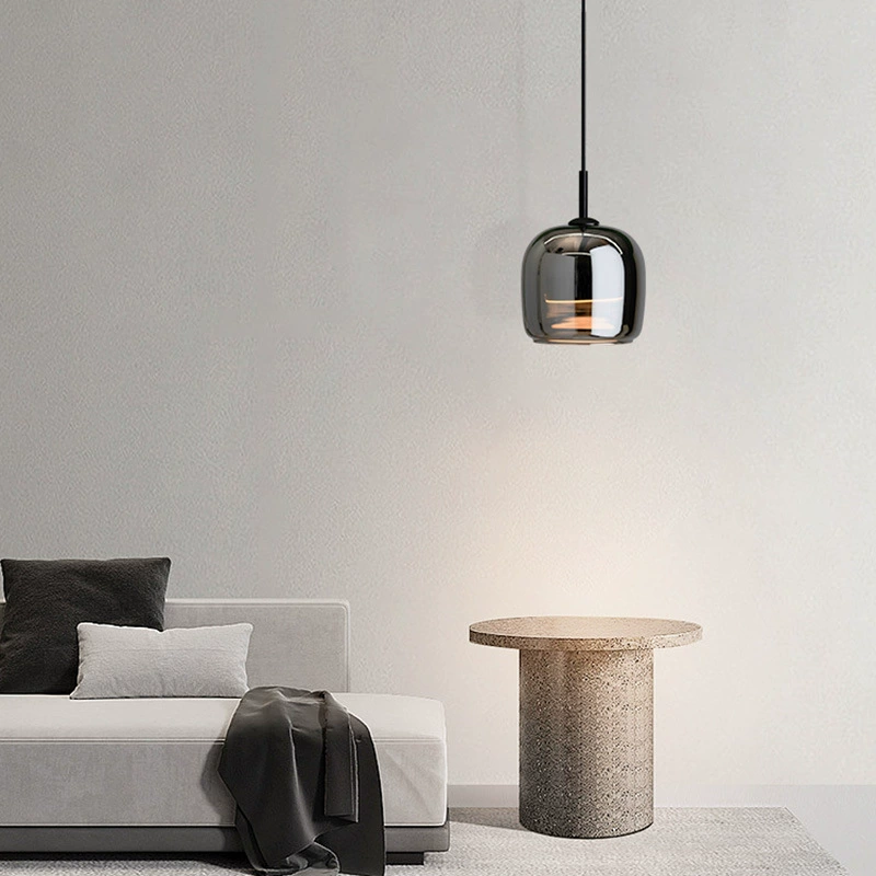 Modern and minimalistic creative ceiling lamp for bed, lights for living room, glass lantern, high-quality style, light luxury style