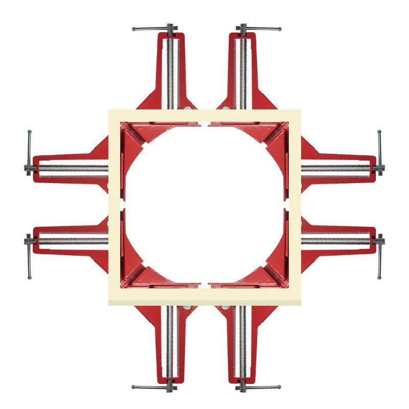 Быстросъемный зажим для фоторамок, угловой зажим для усиления деревянных рам, стабильный и удобный ручной стальной зажим с резьбой.