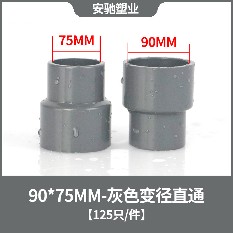 Pvc変径直接異径スルー変径サイズヘッド給水管継手配管部品20 25 32 50 110|undefined