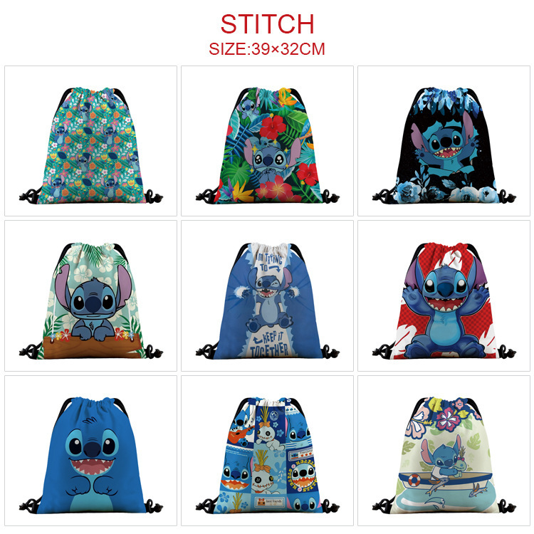 STIFFY 풀 컬러 번들 포켓 STIFFY CARTOON BUNDLE BACKPACK DRAWSTRING BACKPACK STORAGE BAG SCHOOLBAG