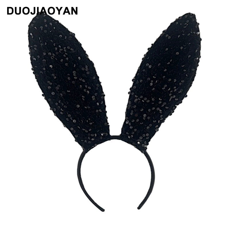 Headband Red Rabbit Lace Ears, Handmade Hair Accessory, High-Quality Graduation Party Style