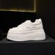 10CM Small Height-raising Board Shoes Lightweight Mesh Breathable Leather Platform White Shoes Women's Summer Casual Platform Shoes