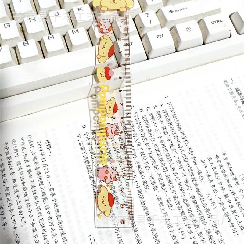 Bonito y creativo Sanrio dibujos animados acrílico Mayday regla transparente estudiante de escuela primaria juego de regla de papelería especial