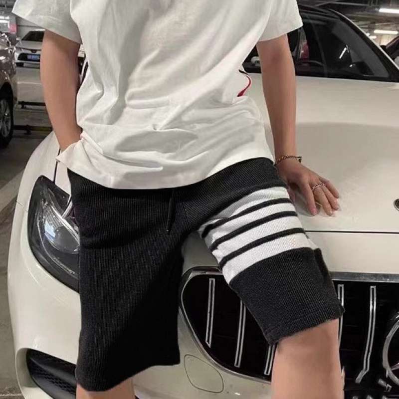 Waffle Shorts for Men and Women, Summer Thin American Retro Running Sports Pants, Trendy Loose Casual Knee-Length Shorts