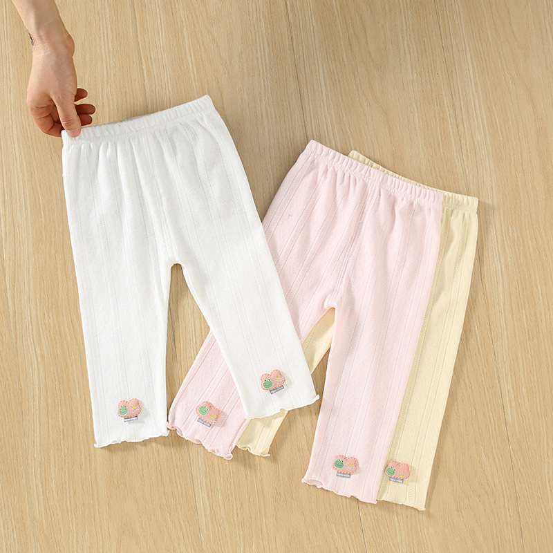 薄~软，儿童网眼打底裤宝宝夏季裤子高弹力透气7分九分裤女童休闲