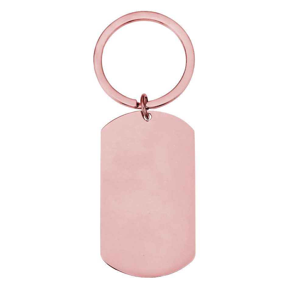 Cross-border hot-selling blank dog tags do not fade laser engraving pendant stainless steel military brand metal keychain jewelry
