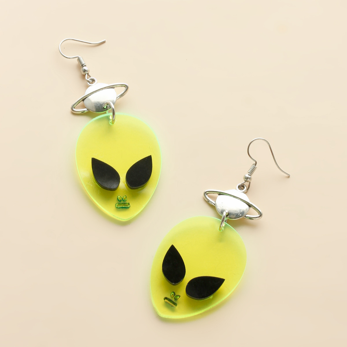 Acrylic Transparent Alien Earrings Wholesale Jewelry Nihaojewelry display picture 2