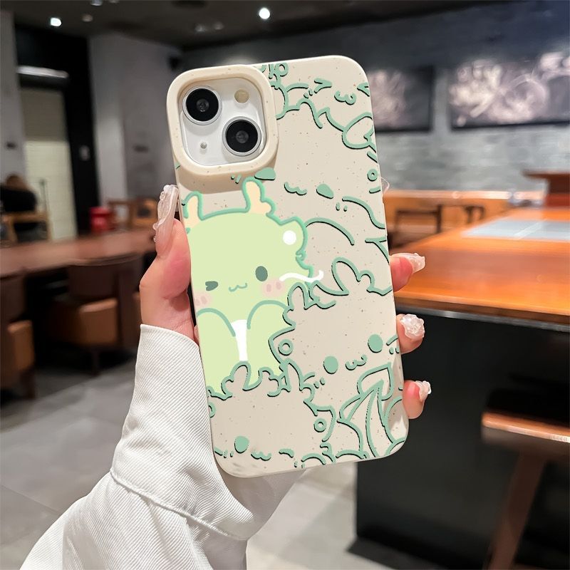 Green Dinosaur Suitable for Apple 16Promax Mobile Phone Case Iphone15 Apple 14/13/12/11 Universal Soft Green Dinosaur Suitable for Apple 16Promax Mobile Phone Case Iphone15 Apple 14/13/12/11 Universal Soft