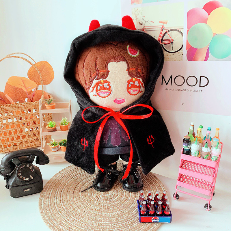In-Stock Devil Shawl T-Shirt Pants 20cm Set 20cm Doll Clothes Celebrity Doll Outfit Idol Backpack