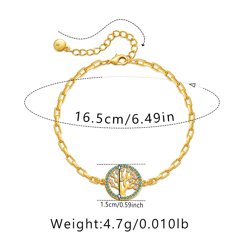 Fashion Tree Copper Plating Bracelets 1 Pair