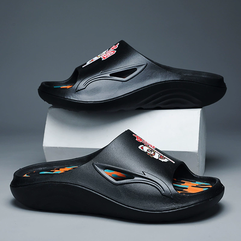 Мужские летние новые модные универсальные модные домашние нескользящие уличные сандалии без шнуровки для пар