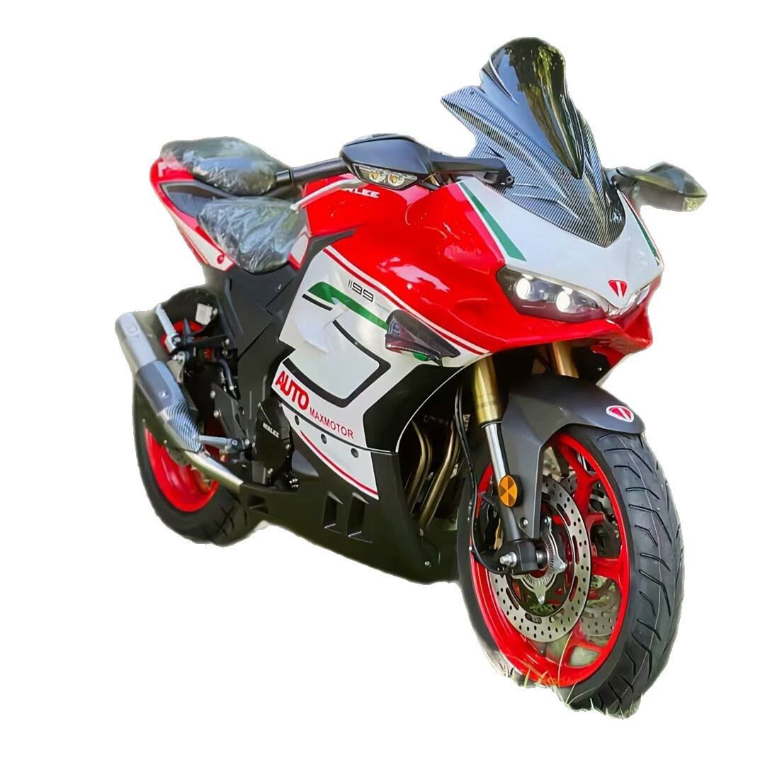 Спортивный мотоцикл Ducati Kawasaki Yamaha — стиль 400cc, спортивная обвеска, красный флеринговый корпус