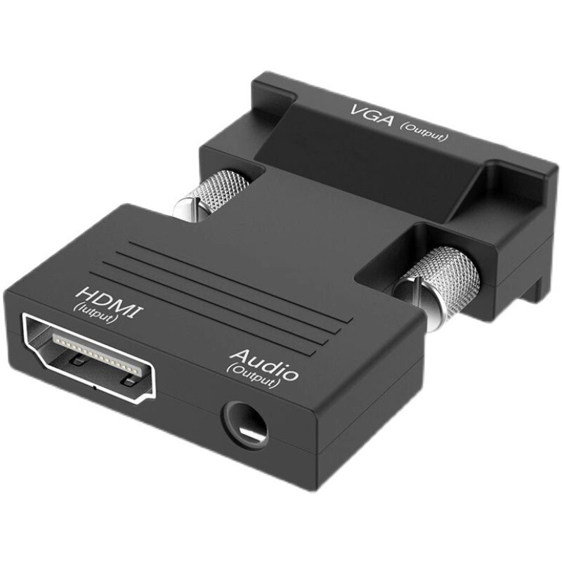 HDMI - VGA コンバーター HD アダプター コンピューター モニター プロジェクター セットトップ ボックス ケーブル (オーディオ付き)|undefined