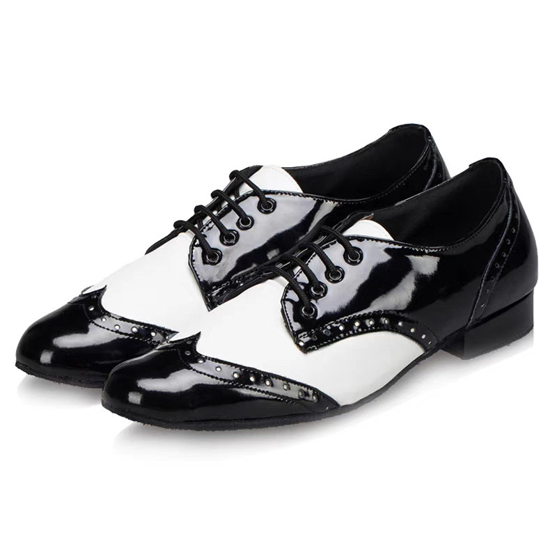 Black and White Contrasting Color Men's Dance Shoes Adult Indoor Ballroom Social Dance Shoes Soft Sole Modern Dance Shoes Manufacturer Wholesale Black and White Contrasting Color Men's Dance Shoes Adult Indoor Ballroom Social Dance Shoes Soft Sole Modern Dance Shoes Manufacturer Wholesale