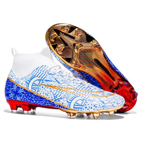 High-top new football shoes, long spikes, broken spikes, professional training shoes, campus sports football shoes, men's soccer shoes