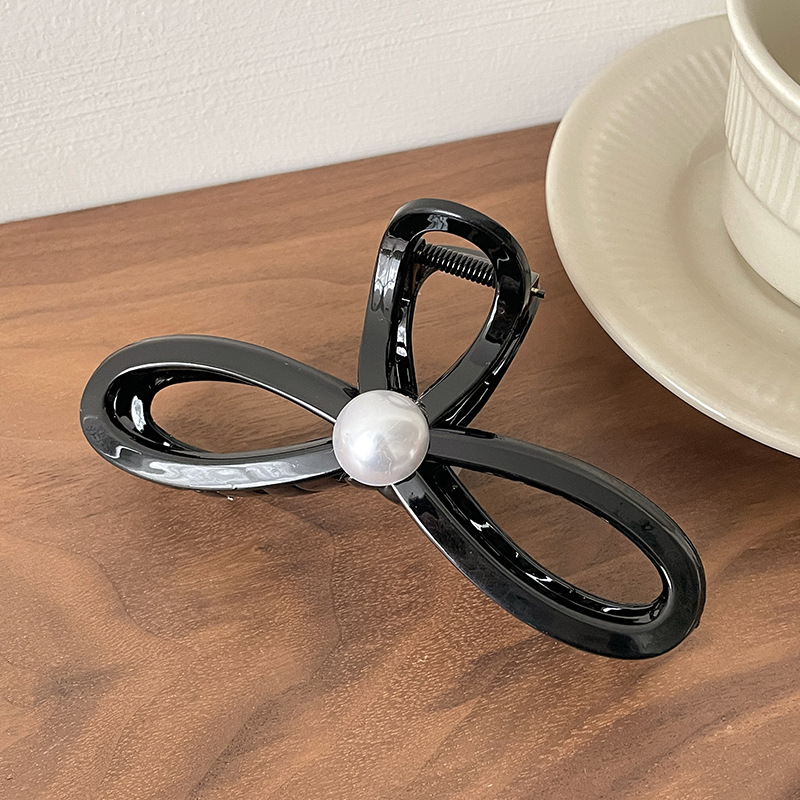 Pinza para el cabello en la parte posterior de la cabeza negra Clip de tiburón grande para mujer 2025 nuevo clip de agarre de sensación de alta calidad para el cabello, accesorio para el cabello, clip para la cabeza