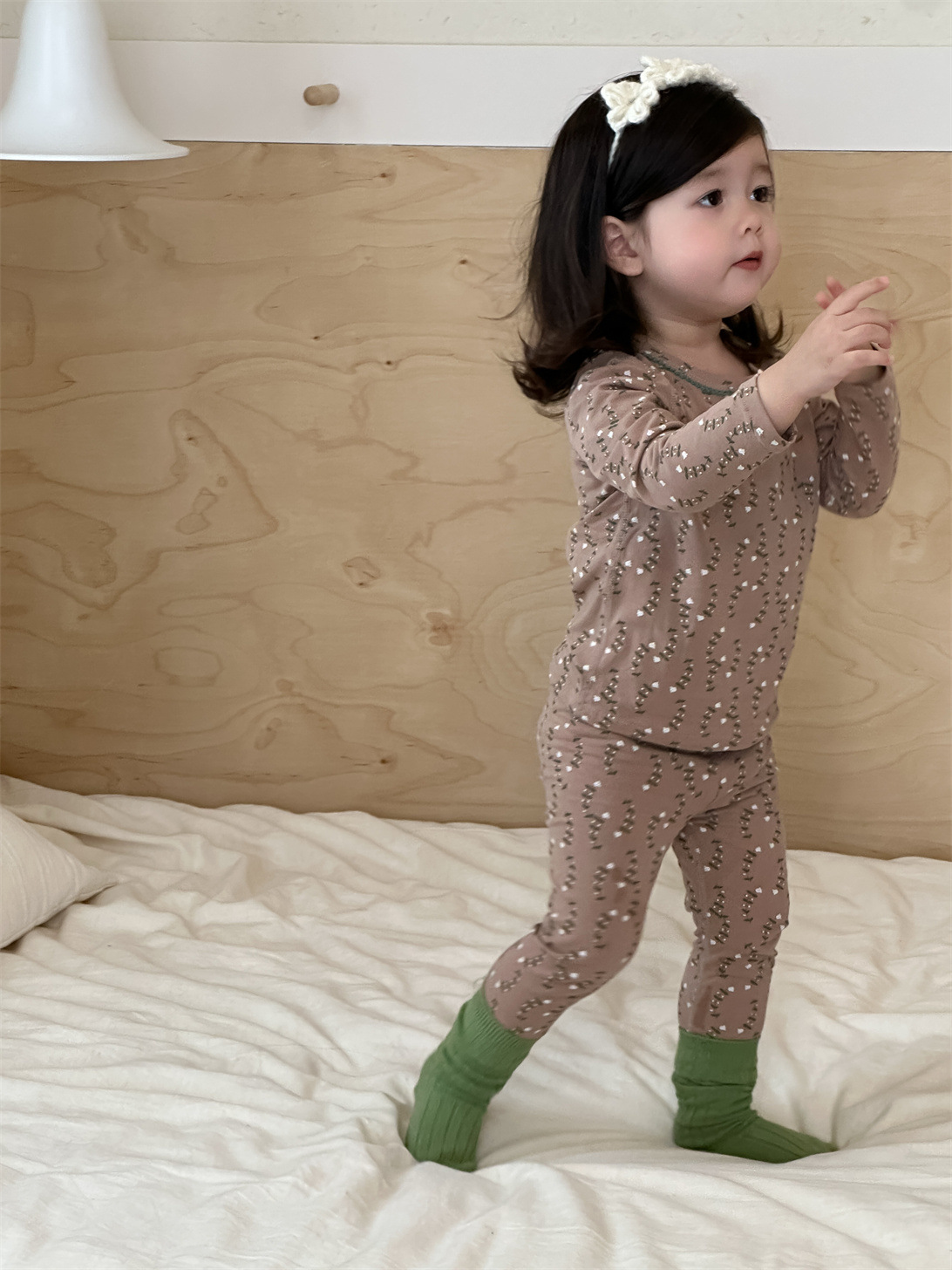 2025 ropa de otoño niñas pijamas bebés ropa infantil coreana ropa infantil ropa de casa bebé dos piezas ropa de otoño