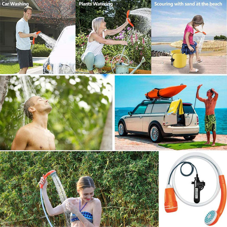 New cross-border wireless charging shower, portable car shower, electric shower, outdoor car washing gadget, home use