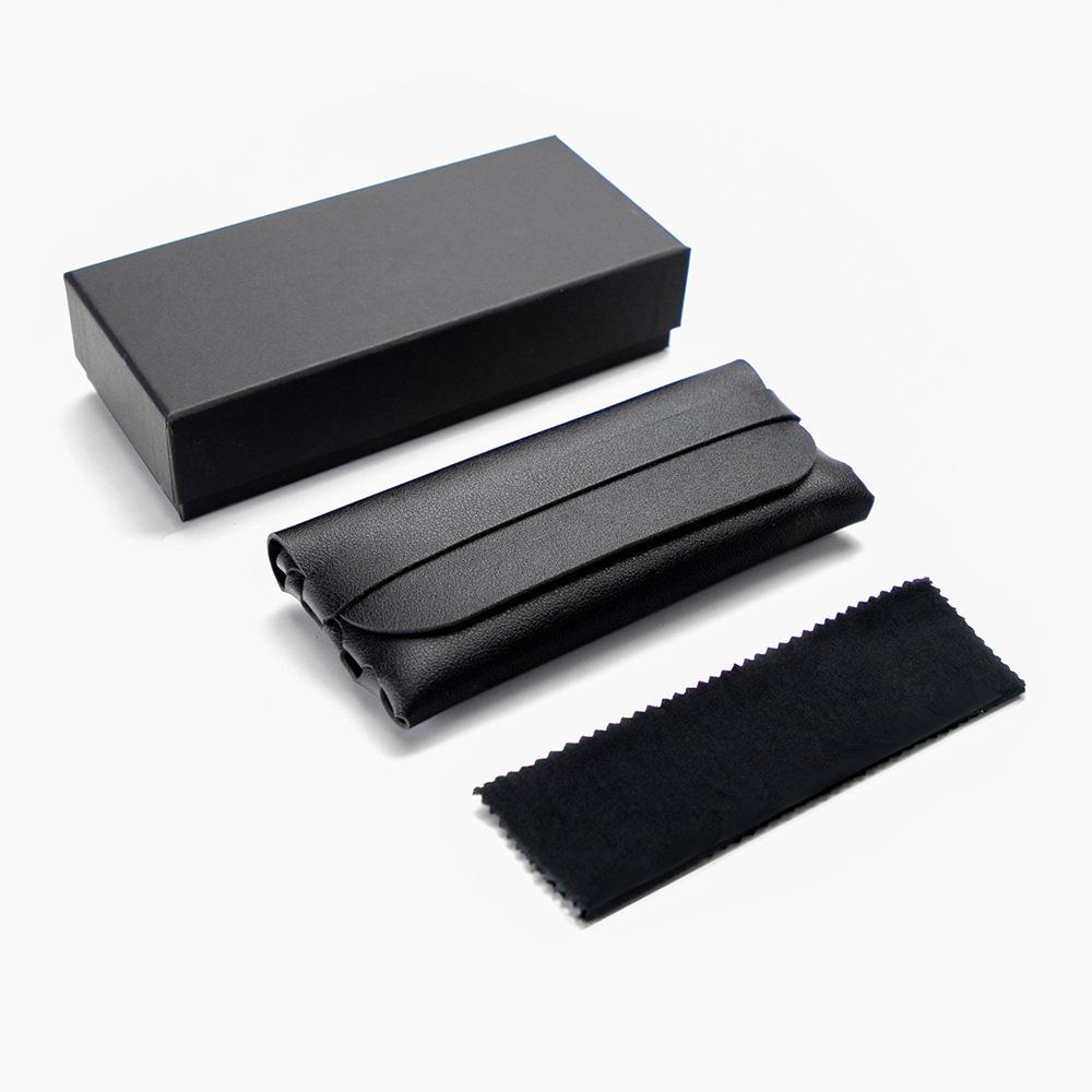 Dropshipping leather glasses case, sunglasses case, multifunctional screwdriver, glasses bag, polarized test card, glasses cloth