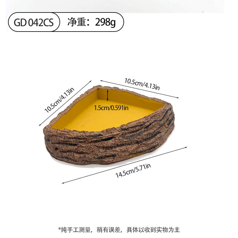 Suministros para reptiles, tazón de alimentación para tortugas pequeñas, recipiente de agua de resina para jardín, tazón de alimentación para arañas, serpientes, lagartos y tortugas. image 15