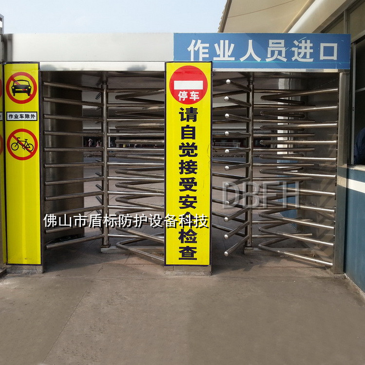 车站单项转闸门十字不锈钢旋转栏杆闸机景区公园单向出口全高转闸