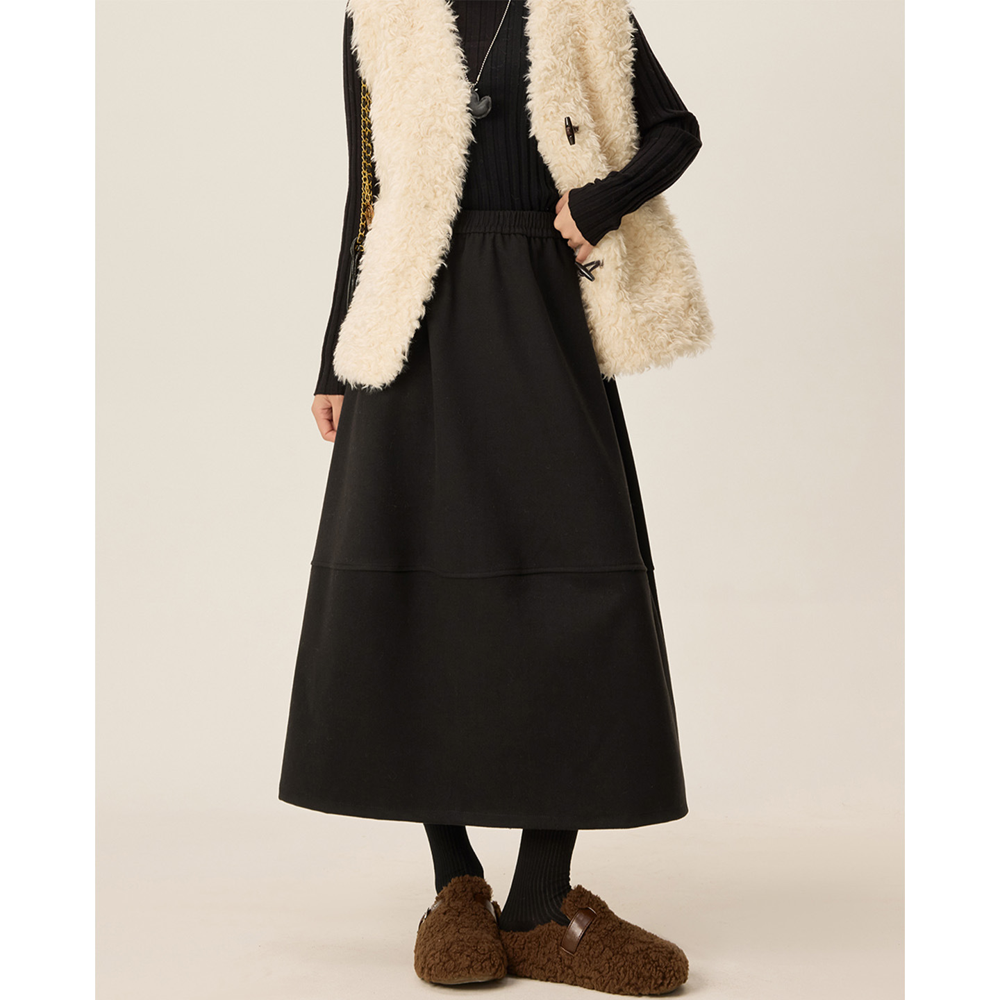 Black, fleece