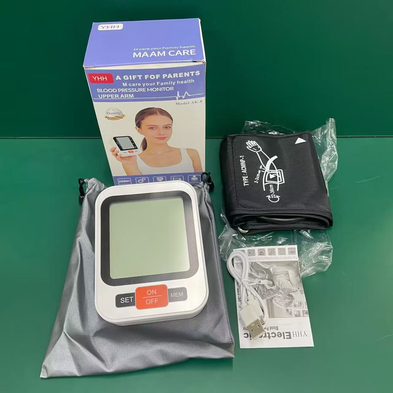 Esfigmomanómetro electrónico de brazo superior doméstico para medición de presión arterial precisa de alta presión médica