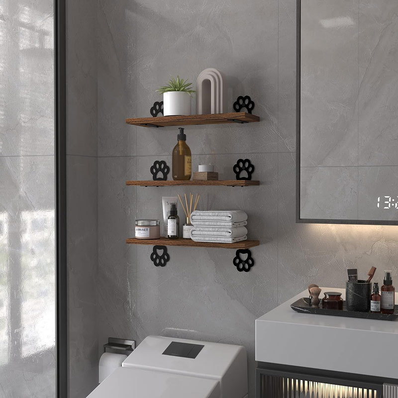 Organizador de almacenamiento de madera estante de almacenamiento sala de estar decoración de la pared estante de madera suministro directo de fábrica simple pantalla