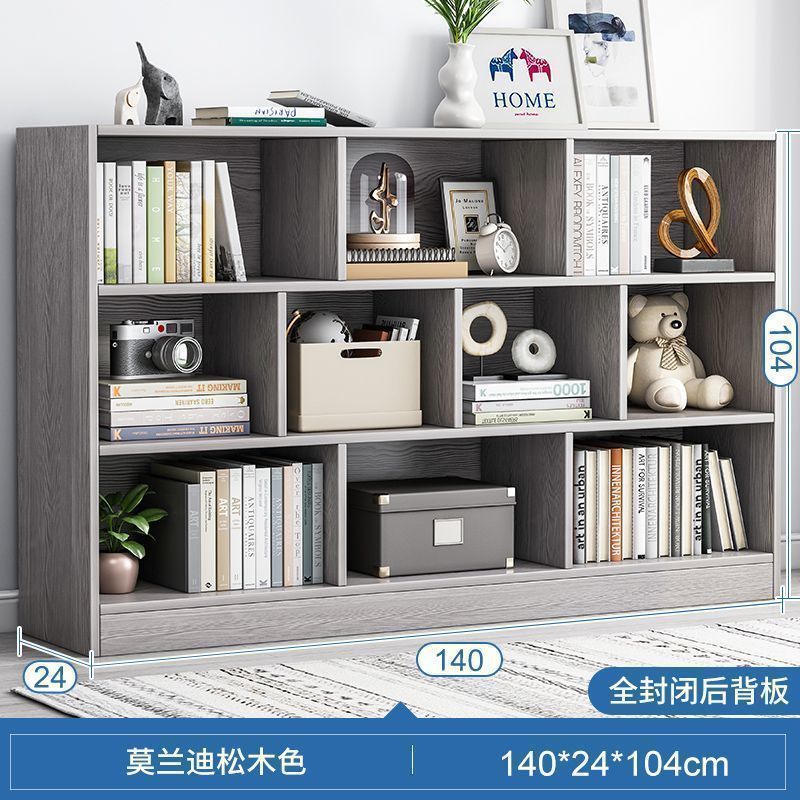 Estante de libros simple para el hogar contra la pared libre combinación multicapa de rejilla de almacenamiento estante de libros pintados para niños estante de libros bajo