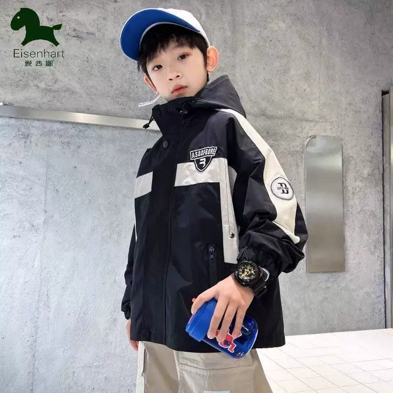 Autumn jacket for boys, windproof waterproof trench coat, for teenagers