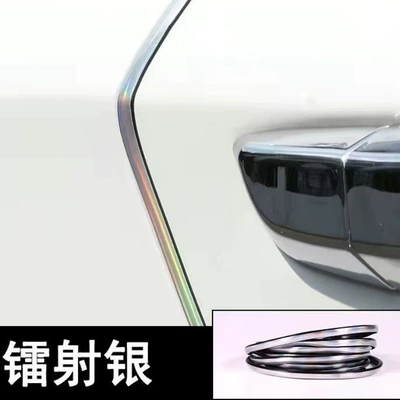 Qapı və bamper qoruyucu zolaqlar Collision Protection Adhesive Tape, Transparent - upgraded-laser-silver-5m-four-doors