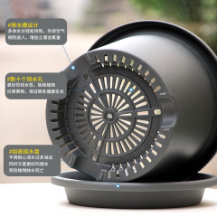 Northern European deep cylindrical all-season root control planter, sun-resistant balcony plant, rose resin plastic planter, thick planter, wholesale