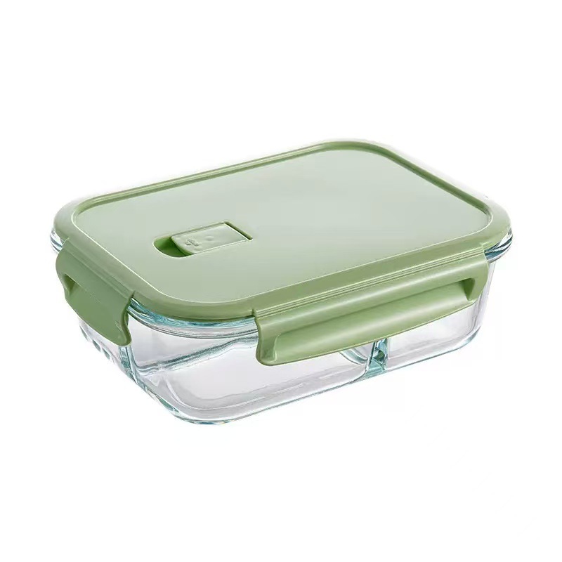 Caja de almuerzo doméstica de venta en caliente transfronteriza Caja de almuerzo de vidrio Caja de almuerzo de calentamiento de microondas Caja de almuerzo de aislamiento